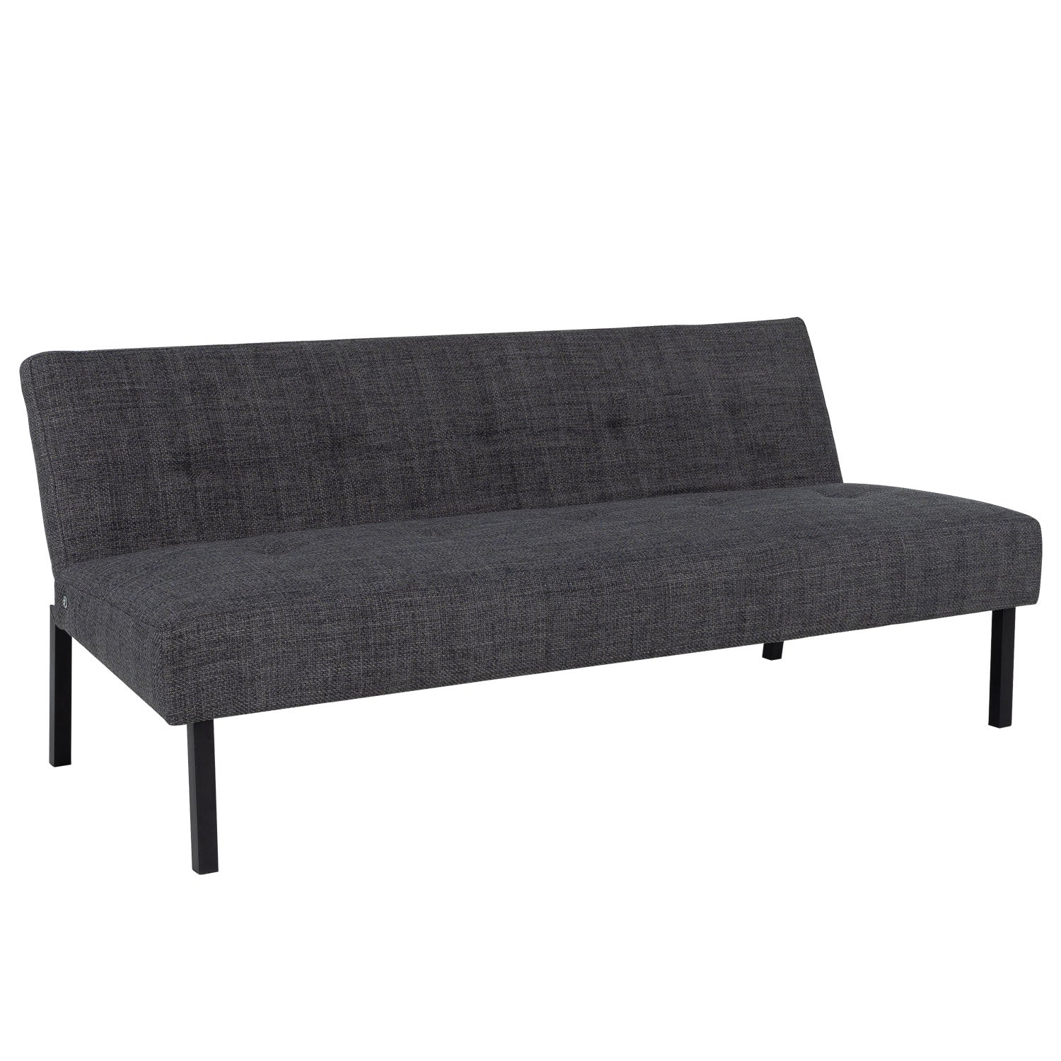 Hroth Adjustable Futon Sofa Bed,5 Adjustable Backrest Angles, Convertible Bed Settee, Sofa 3 Seater Suitable for Living Rooms, Bedrooms and Apartments,Easy-to-Assemble Foldable Sofa (Dark Grey)