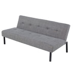 Hroth 3 Seater Futon Sofa Bed,5 Adjustable Backrest Angles, Convertible Bed Settee, Sofa 3 Seater Suitable for Living Rooms, Bedrooms and Apartments,Easy-to-Assemble Foldable Sofa (Light Grey)