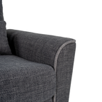 Hroth 3 Seater Sofas,Comfortable Fabric Sofa with Thick Cushions and 2 Pillows, Durable Couch for Living Room, Bedroom, Guest Room, Apartment, Self Assembly,Dark Grey