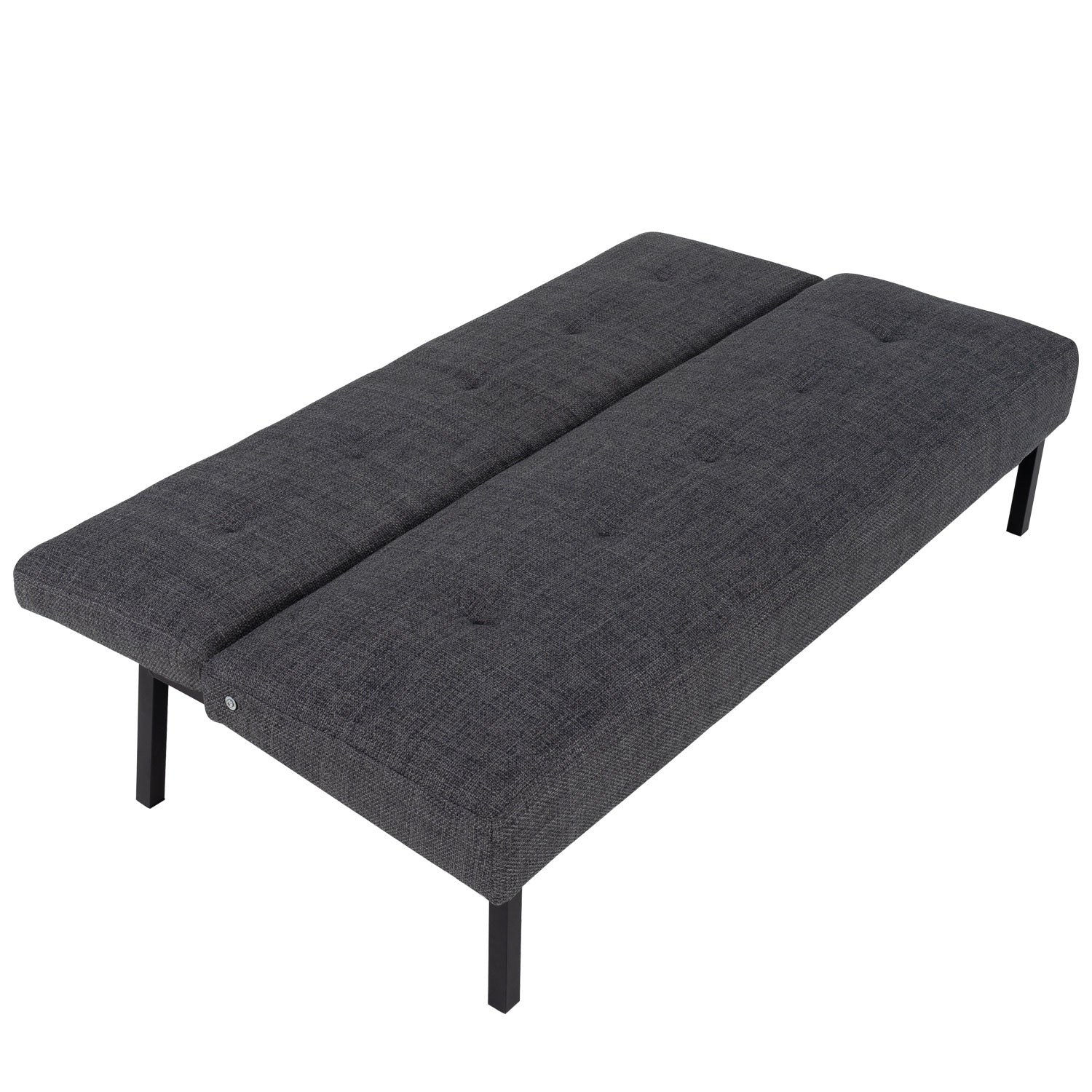 Hroth Adjustable Futon Sofa Bed,5 Adjustable Backrest Angles, Convertible Bed Settee, Sofa 3 Seater Suitable for Living Rooms, Bedrooms and Apartments,Easy-to-Assemble Foldable Sofa (Dark Grey)