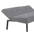 Hroth 3 Seater Futon Sofa Bed,5 Adjustable Backrest Angles, Convertible Bed Settee, Sofa 3 Seater Suitable for Living Rooms, Bedrooms and Apartments,Easy-to-Assemble Foldable Sofa (Light Grey)