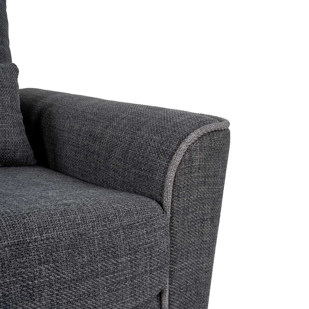 Hroth 2 Seater Sofa with 2 Pillows,Soft and Highly Elastic Small Sofa,Reclining curved sofa armrests，Couch Suitable for Living Rooms, Bedrooms and Apartments,Dark Grey