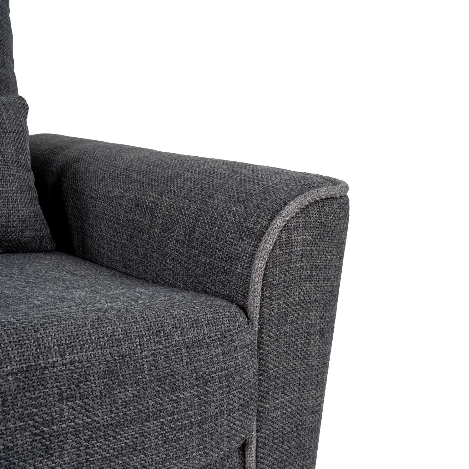 Hroth 2 Seater Sofa with 2 Pillows,Soft and Highly Elastic Small Sofa,Reclining curved sofa armrests，Couch Suitable for Living Rooms, Bedrooms and Apartments,Dark Grey