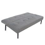 Hroth 3 Seater Futon Sofa Bed,5 Adjustable Backrest Angles, Convertible Bed Settee, Sofa 3 Seater Suitable for Living Rooms, Bedrooms and Apartments,Easy-to-Assemble Foldable Sofa (Light Grey)