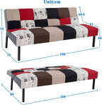 Hroth 3 Seater Folding Sofa Bed,5 Adjustable Backrest Angles,Convertible Bed Settee, 3 Seater Sofa Couch Living Room/Guest Room/Home Office,Multicolored