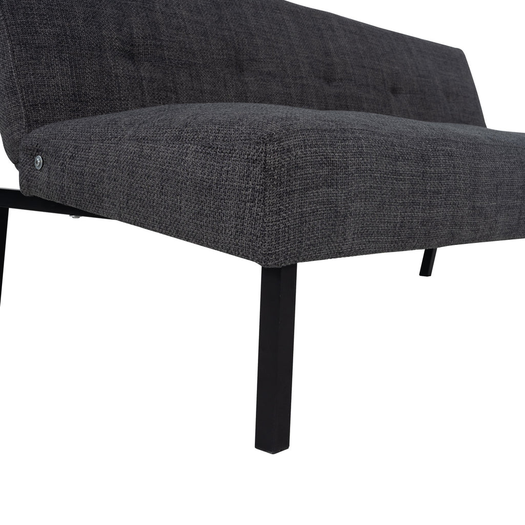 Hroth Adjustable Futon Sofa Bed,5 Adjustable Backrest Angles, Convertible Bed Settee, Sofa 3 Seater Suitable for Living Rooms, Bedrooms and Apartments,Easy-to-Assemble Foldable Sofa (Dark Grey)