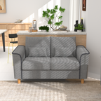 Hroth Fabric 2seater Sofa with 2 Pillows,Soft and Highly Elastic Loveseat Sofa,2 Seater Couch Suitable for Living Rooms, Bedrooms and Apartments,Light Grey